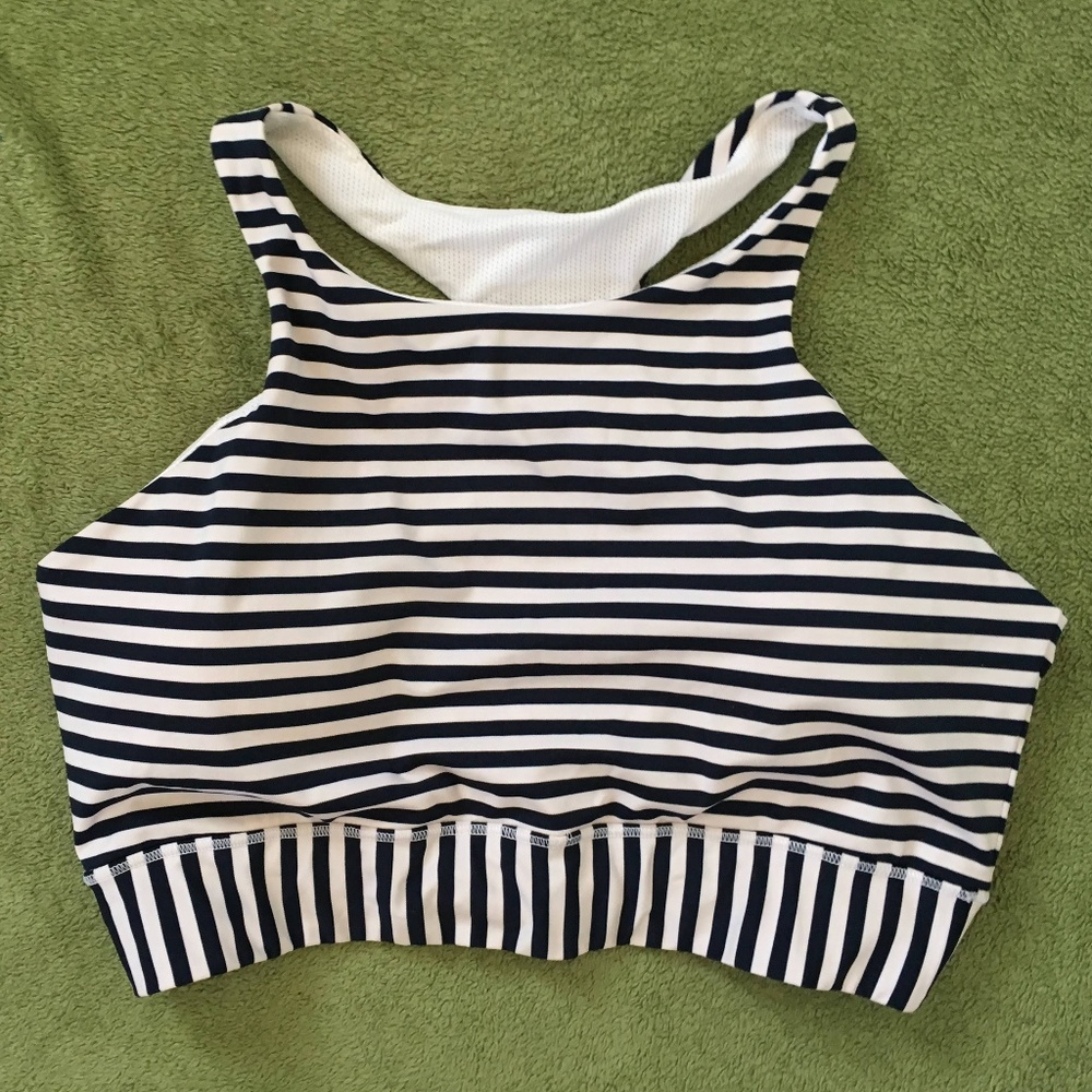 Athleta Sports Bra Striped, T-back